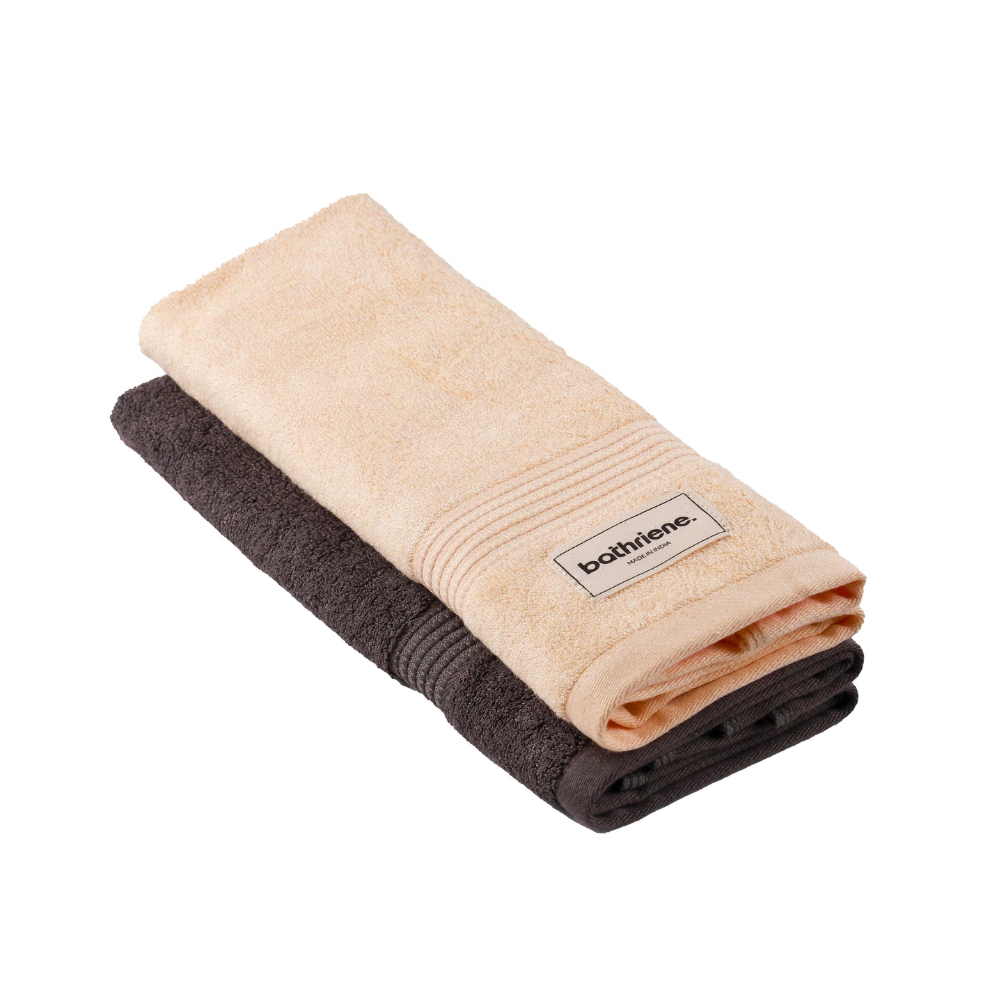 2 Hand Towel, 100% Bamboo, 600GSM, Midnight Grey and Sunrise Yellow