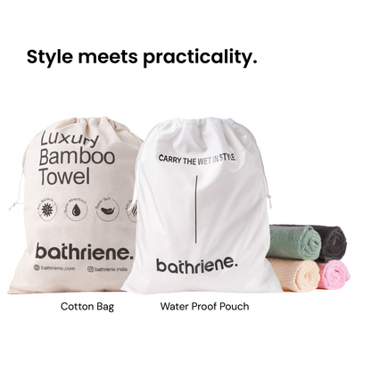 Bathriene 100% Bamboo Bath Towel (Pack of 2), 600GSM, Garden Green (75X150 cm)