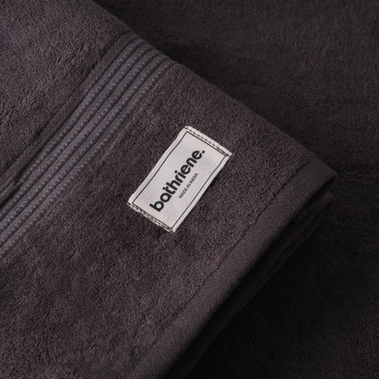 Bathriene 100% Bamboo Bath Towel Midnight Grey, 600 GSM, (75x150 cm, Pack of 1)