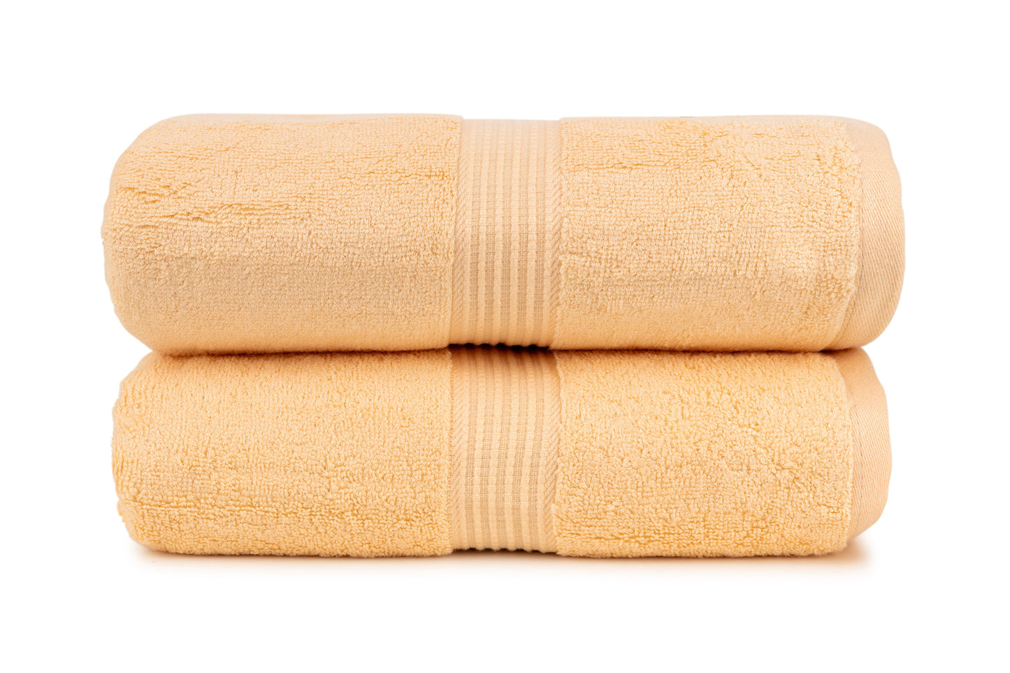Bathriene 100% Bamboo Bath Towel (Pack of 2), 600GSM, Sunrise Yellow (75X150 cm)