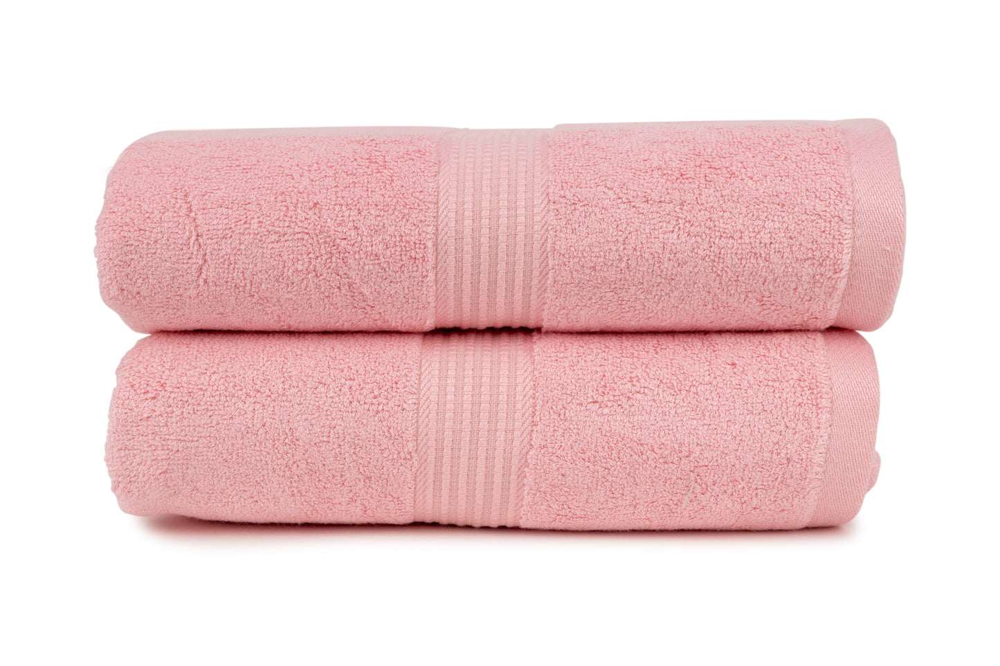 Bathriene 100% Bamboo Bath Towel (Pack of 2), 600GSM, Plush Pink (75X150 cm)