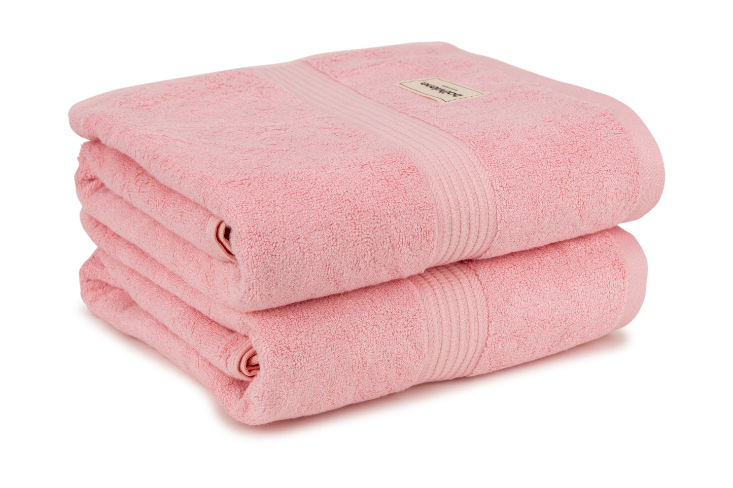 Bathriene 100% Bamboo Bath Towel (Pack of 2), 600GSM, Plush Pink (75X150 cm)
