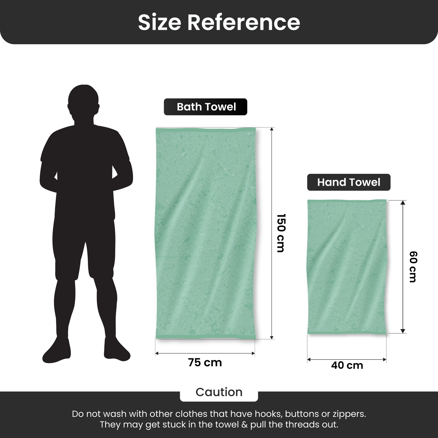 Bathriene 100% Bamboo Bath Towel (Pack of 2), 600GSM, Garden Green & Sunrise Yellow (75X150 cm)