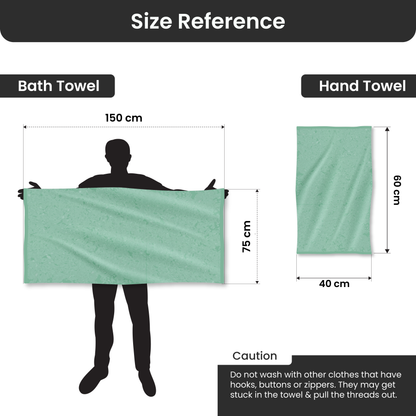 Bathriene 100% Bamboo Bath Towel Garden Green, 600 GSM, (75x150 cm, Pack of 1)